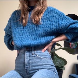 HappyXNature Wool Blend Oversize Crew Knit Sweater